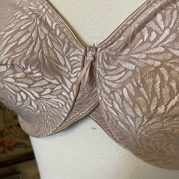 WACOAL 855367 Jacquard Underwire Full Coverage Smooth Bra Tan Size 40D - Picture 2 of 5